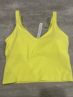 lululemon athletica Neon Yellow Active Crop Tank Size 2